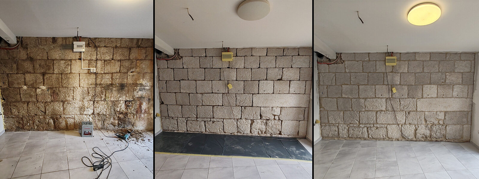 Restauracija - ištemavanje žbuke i fuga, pjeskarenje, fugiranje kamena